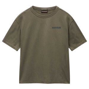Napapijri Childrens/Kids Back Print Regular Short-Sleeved T-Shirt / Green Tea